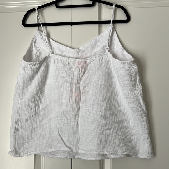 NWT White Cotton spaghetti strap top - Picture 3 of 4